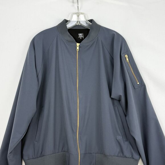 Albion Fit Women's Gray Gold Zipper Bomber Jacket Size XLarge - Picture 6 of 16
